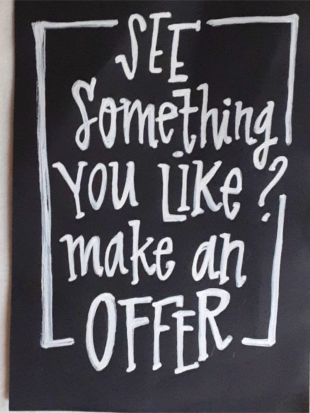 Hand-Lettered Chalkboard Sign